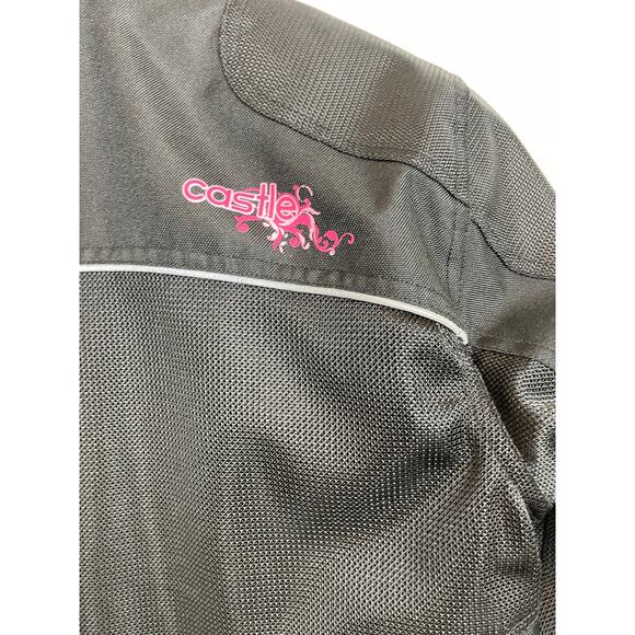 Castle Snowmobile Jacket Black Pink accents Womens Medium - Picture 7 of 11
